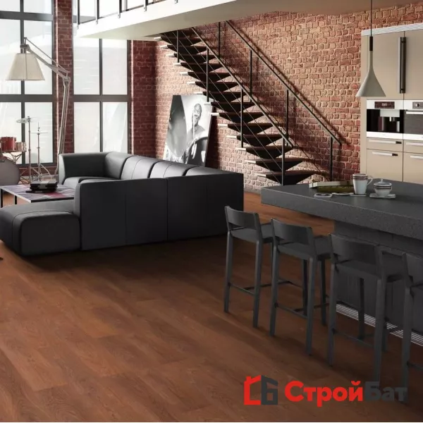 Ламинат Tarkett Woodstock Family Tobacco Sherwood Oak на сайте официального дилера в интерьере