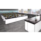 Виниловая клеевая плитка ПВХ Tarkett Art Vinyl Lounge Concrete на сайте официального дилера в интерьере
