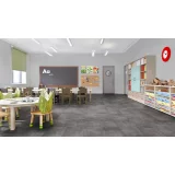Виниловая клеевая плитка ПВХ Tarkett Art Vinyl Lounge Concrete на сайте официального дилера в интерьере