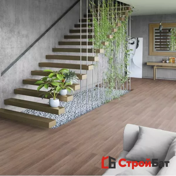 Виниловая клеевая плитка ПВХ Tarkett Art Vinyl Lounge Charango на сайте официального дилера в интерьере
