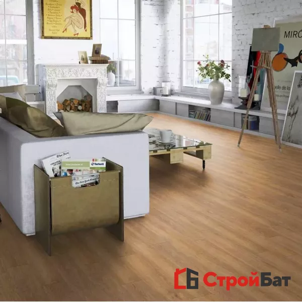 Виниловая клеевая плитка ПВХ Tarkett Art Vinyl Lounge Ibiza на сайте официального дилера в интерьере